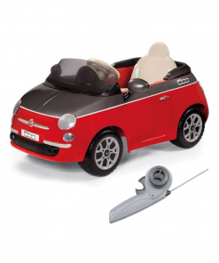 Fiat 500 with Remote Control - Grey/Red (6V)