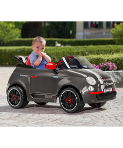 Fiat 500 with Remote Control - Grey (6V) - Image 14
