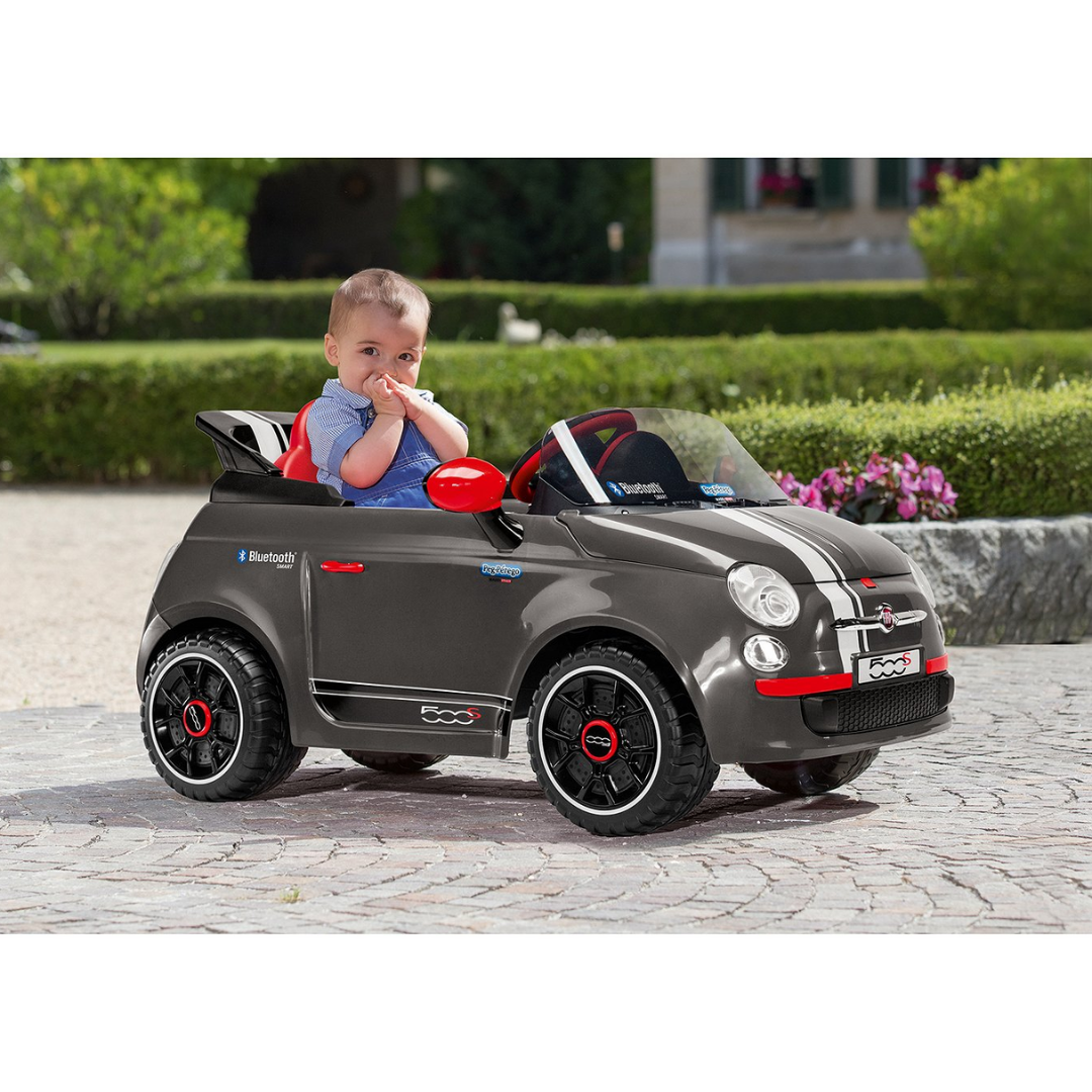 Fiat 500 with Remote Control - Grey (6V) - Image 14