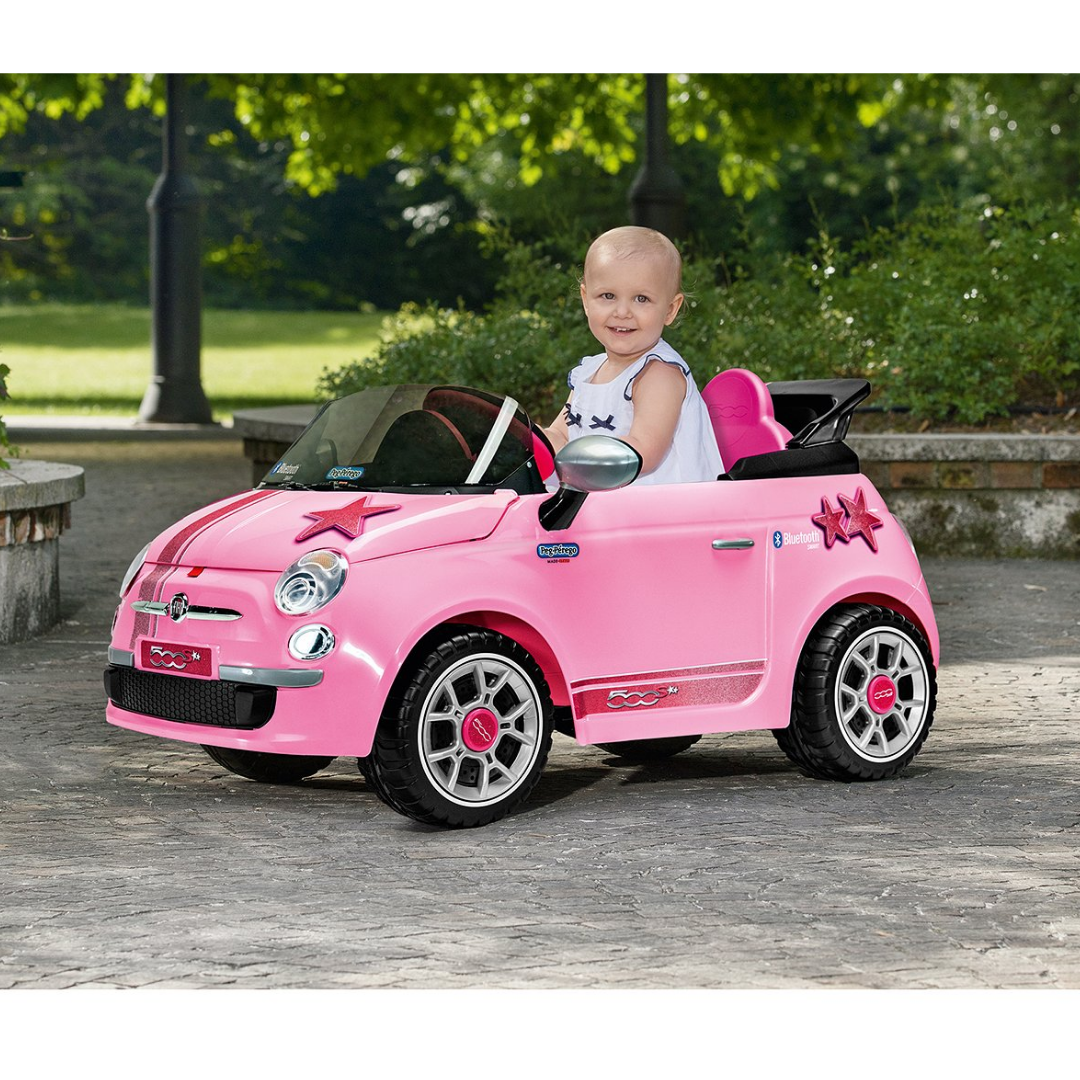 Fiat 500 with Remote Control - Pink (6V) - Image 14