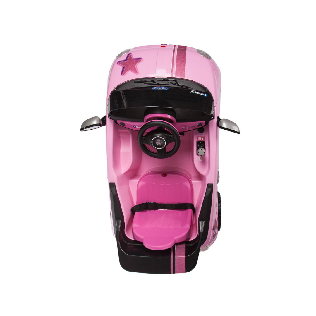 Fiat 500 with Remote Control - Pink (6V) - Image 8