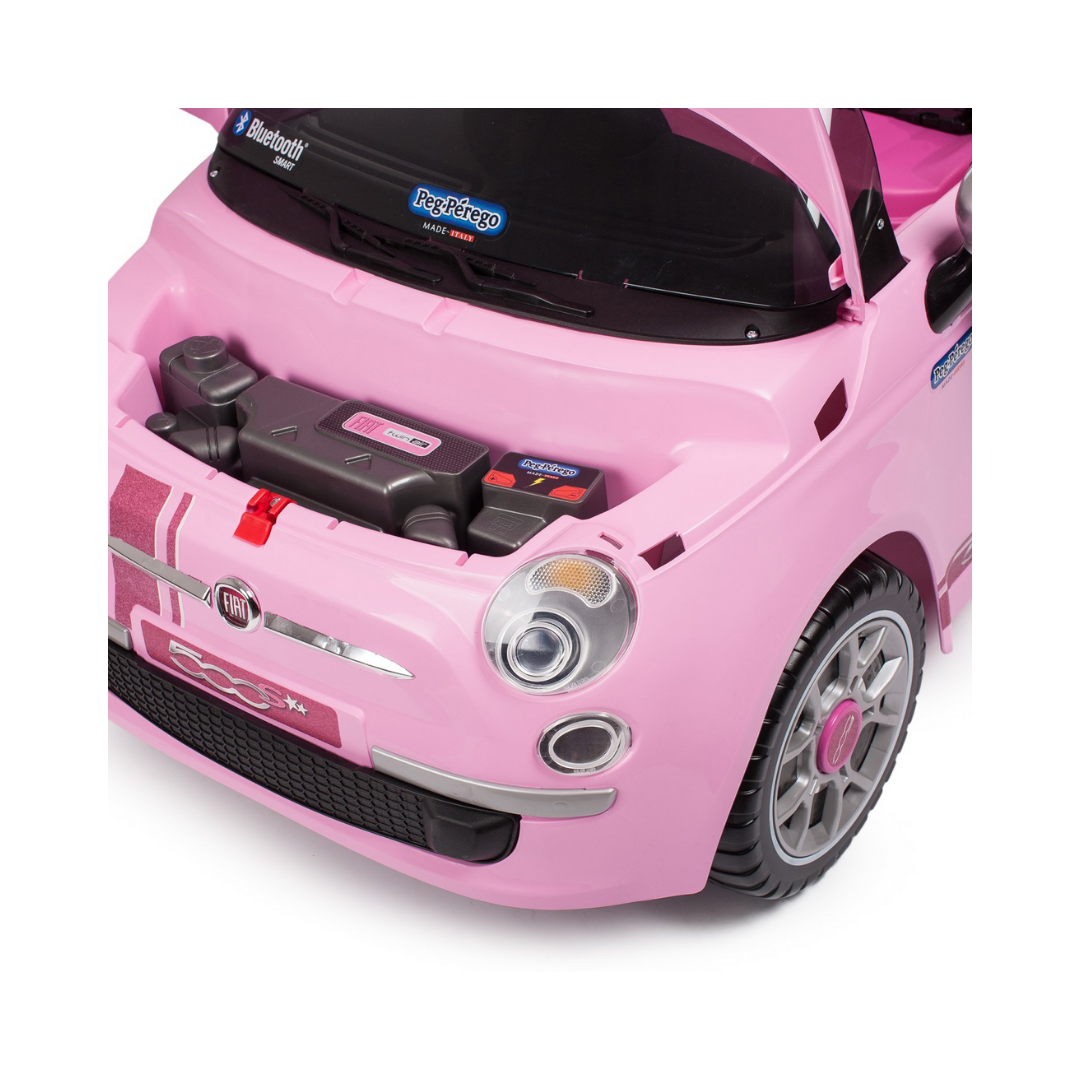 Fiat 500 with Remote Control - Pink (6V) - Image 9