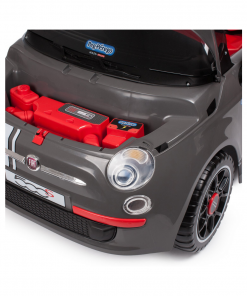 Fiat 500 with Remote Control - Grey (6V) - Image 9