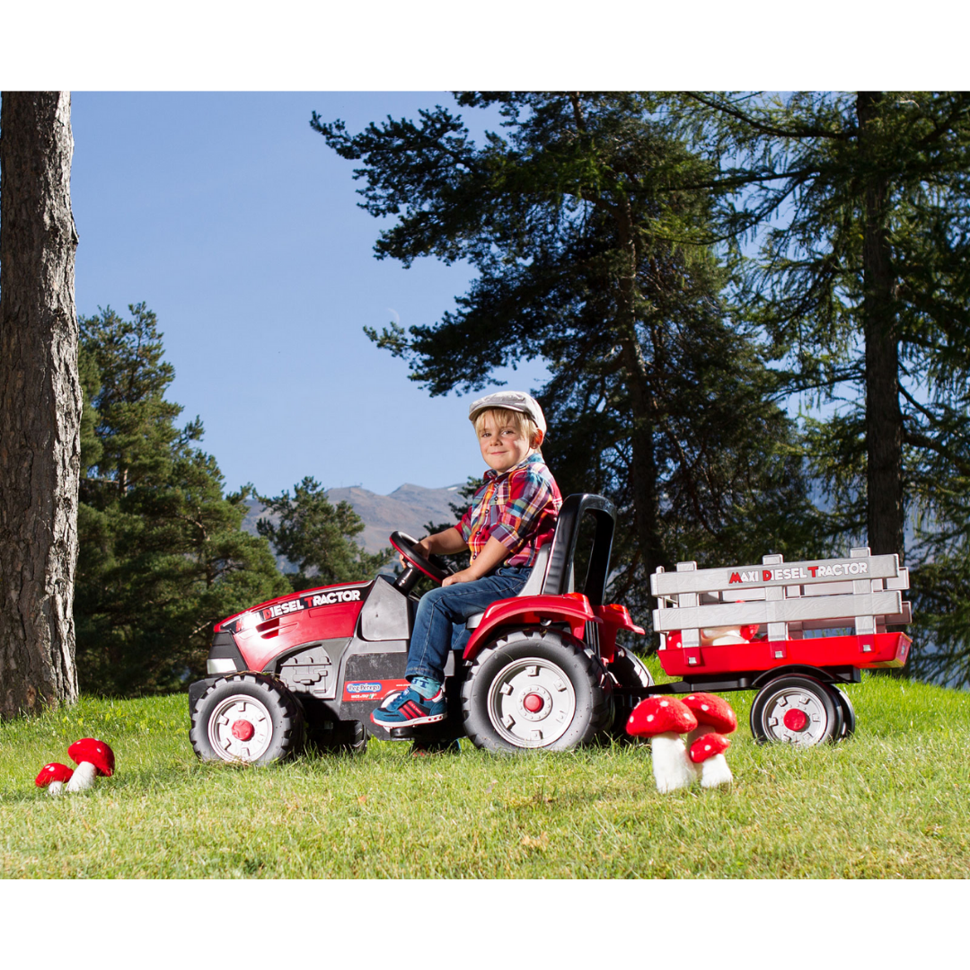 Maxi Diesel Tractor with Trailer (Pedal Action) - Image 9