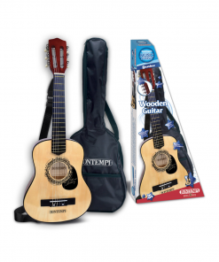 Wooden Guitar with Carry Bag - Image 3