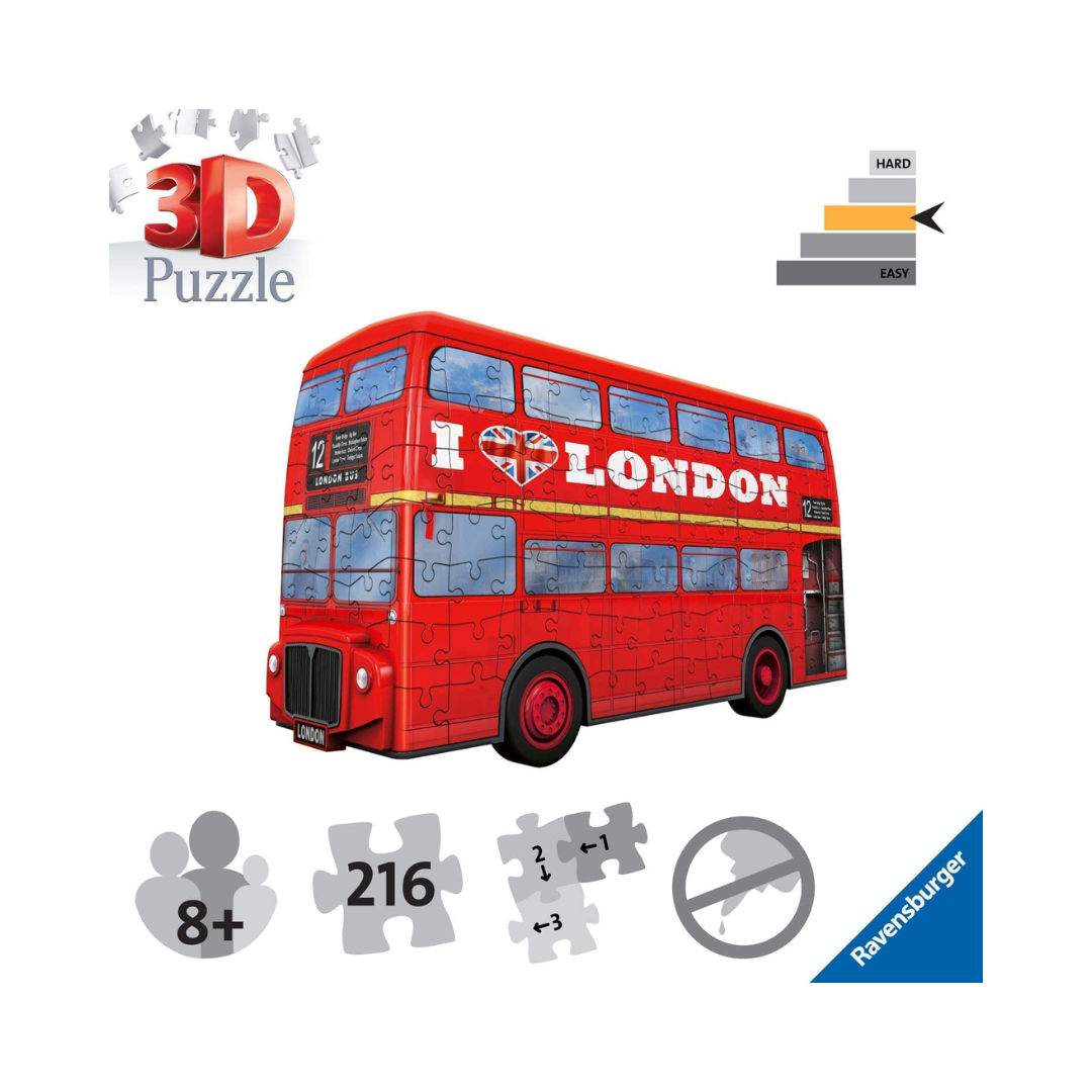 London Bus - 3D Puzzle - 216 pcs - Image 3