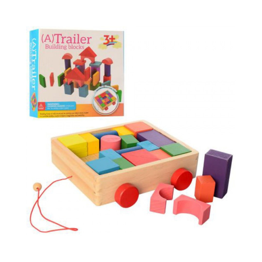 Wooden Trailer Building Blocks